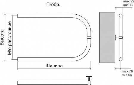 Эконом П-обр AISI 32х2 500х500 Полотенцесушитель  TERMINUS Тверь - фото 3