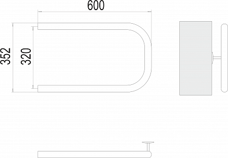 П-обр AISI 32х2 320х600 Полотенцесушитель  TERMINUS Тверь - фото 3