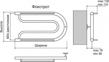 Фокстрот AISI 32х2 320х700 Полотенцесушитель  TERMINUS Тверь - фото 3