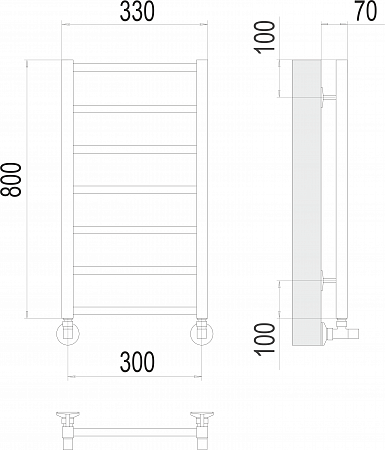 Контур П7 300х800 Полотенцесушитель  TERMINUS Тверь - фото 3