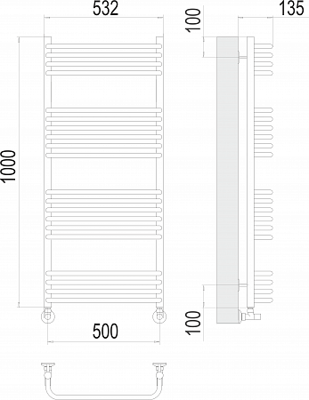 Стандарт П20 500х1000 Полотенцесушитель  TERMINUS Тверь - фото 3