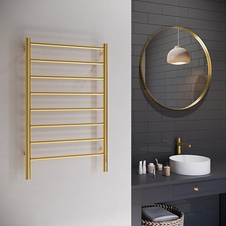 Аврора П8 500х850 Электро Полотенцесушитель TERMINUS Брашированное золото Тверь - фото 3