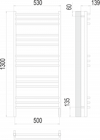 Соренто П15 500х1300 электро (sensor quick touch) Полотенцесушитель  TERMINUS Тверь - фото 3