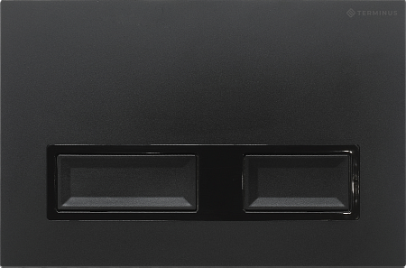 Сенсорная клавиша смыва для инсталляции Terminus Classic кнопка прямоугольник цвет чёрный матовый