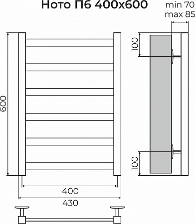 Ното П6 400х600 Полотенцесушитель TERMINUS Тверь - фото 3
