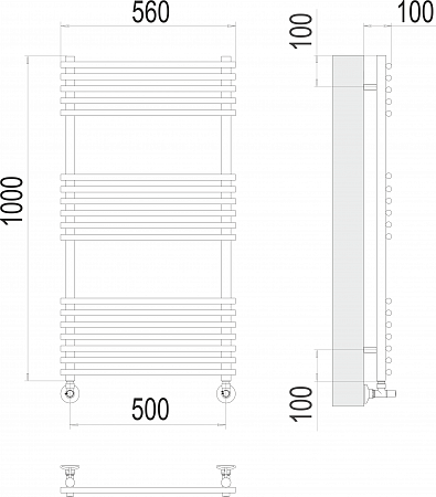 Ватра П18 500х1000 Полотенцесушитель  TERMINUS Тверь - фото 3