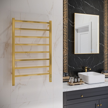 Ватикан П8 500х850 Электро Полотенцесушитель TERMINUS Брашированное золото Тверь - фото 3