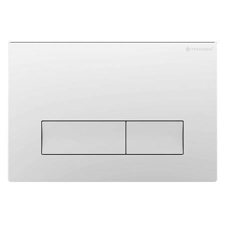 Клавиша смыва для инсталляции Terminus Classic кнопка прямоугольник цвет белый Тверь - фото 1