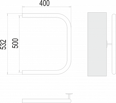 П-обр AISI 32х2 500х400 Полотенцесушитель  TERMINUS Тверь - фото 3